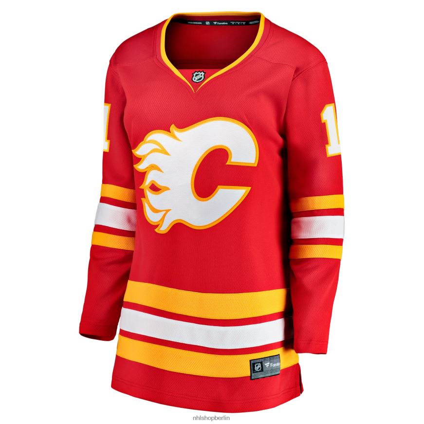 Frauen NHL Calgary Flames Mikael Backlund Fanatics-gebrandetes rotes Heimmannschafts-Ausreißertrikot Kleidung BF680T2111