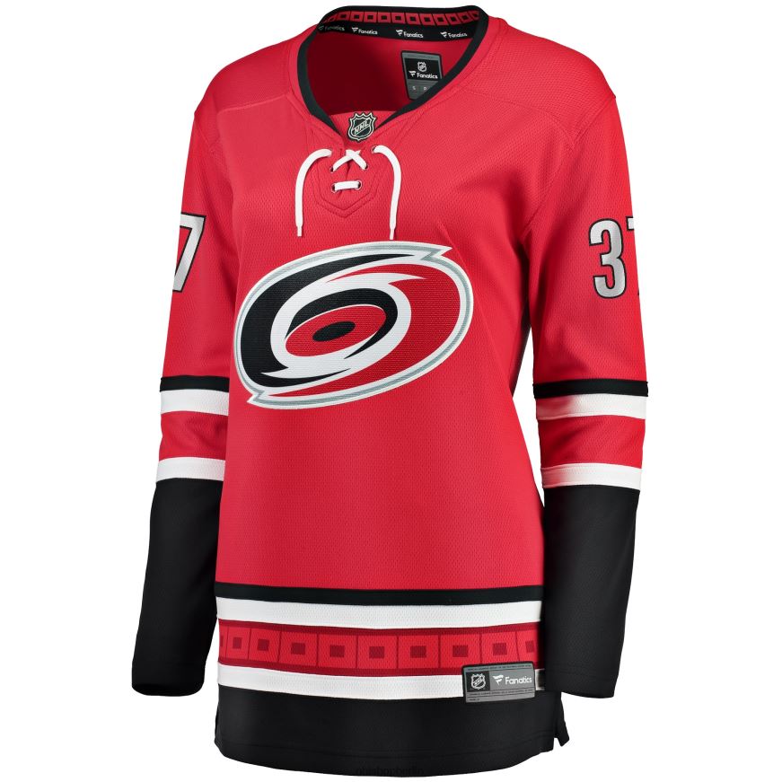 Frauen NHL Carolina Hurricanes Andrei Svechnikov Fanatics-gebrandetes rotes Heim-Ausreißer-Spielertrikot Kleidung BF680T926