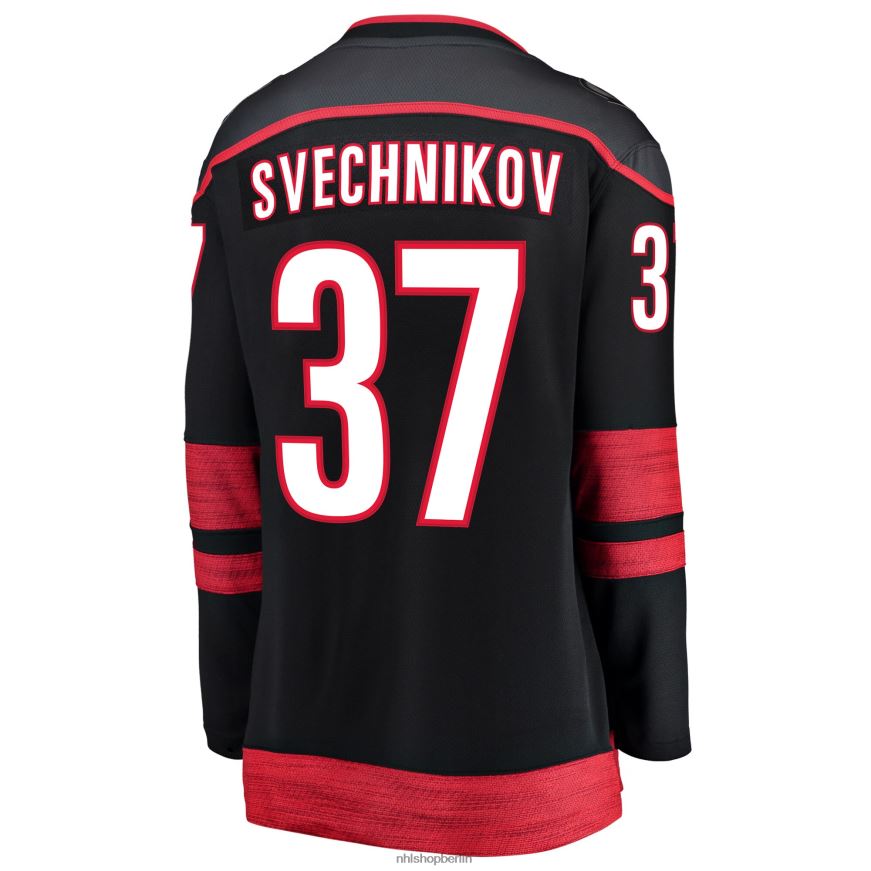 Frauen NHL Carolina Hurricanes Andrei Svechnikov Fanatics gebrandetes schwarzes alternatives Premier Breakaway-Spielertrikot Kleidung BF680T348