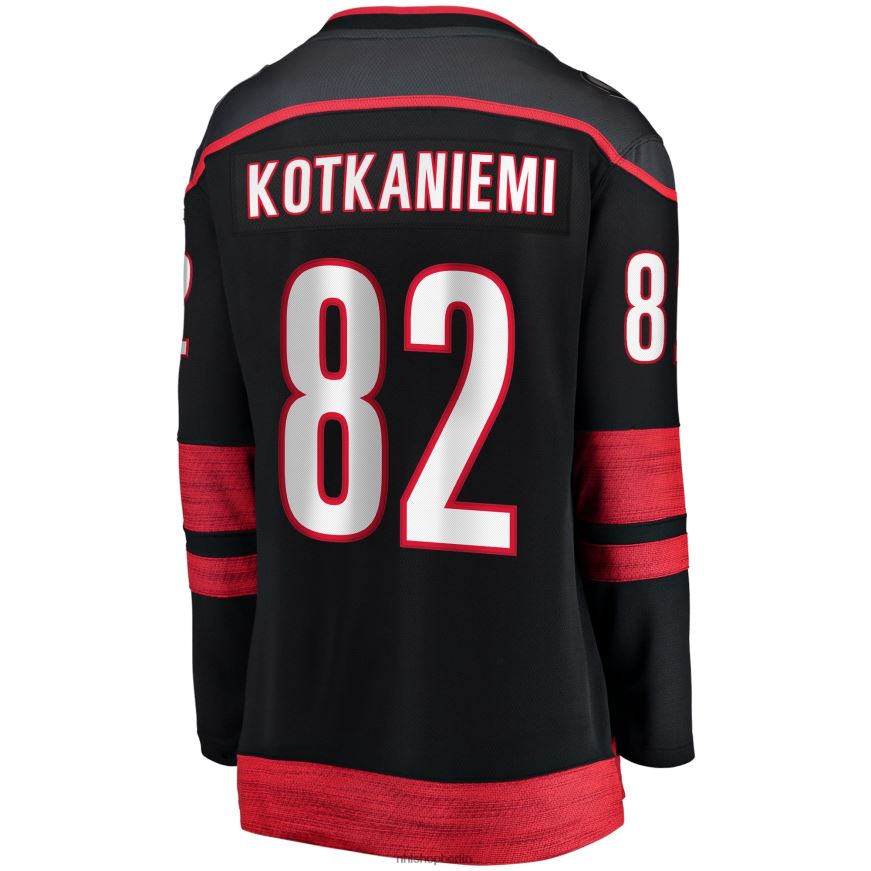 Frauen NHL Carolina Hurricanes Jesperi Kotkaniemi Fanatics-gebrandetes schwarzes Home-Breakaway-Spielertrikot Kleidung BF680T336