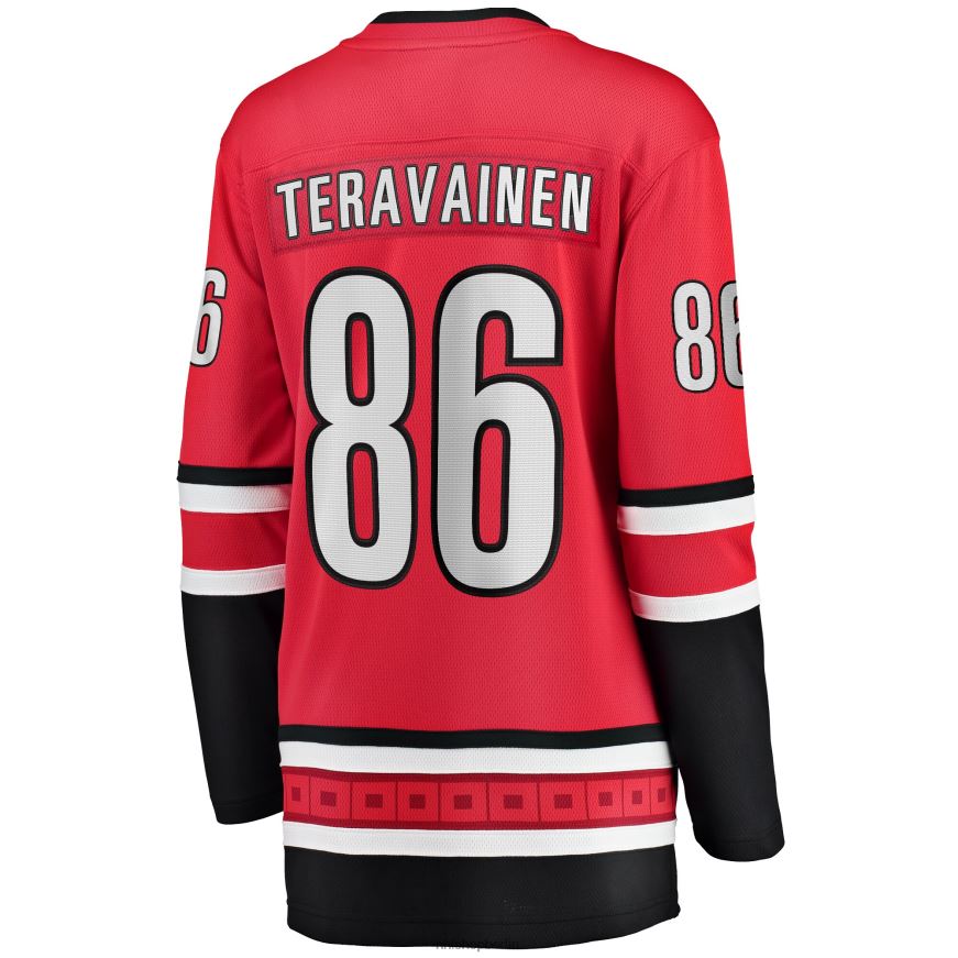 Frauen NHL Carolina Hurricanes Teuvo Teravainen Fanatics-gebrandetes rotes Home-Breakaway-Spielertrikot Kleidung BF680T1552