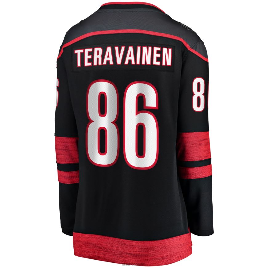 Frauen NHL Carolina Hurricanes Teuvo Teravainen Fanatics-gebrandetes schwarzes Heim-Ausreißer-Spielertrikot Kleidung BF680T1145