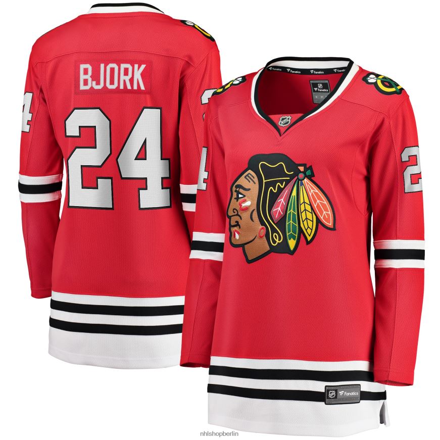 Frauen NHL Chicago Blackhawks Anders Bjork Fanatics-gebrandetes rotes Breakaway-Heimtrikot Kleidung BF680T2018