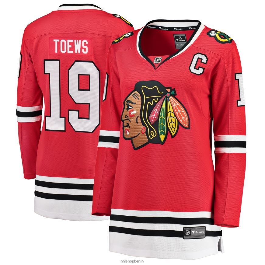 Frauen NHL Chicago Blackhawks Jonathan Toews Fanatics-gebrandetes rotes Heim-Ausreißer-Spielertrikot Kleidung BF680T353