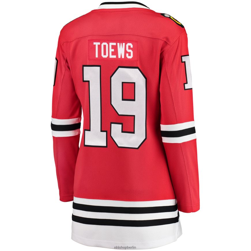 Frauen NHL Chicago Blackhawks Jonathan Toews Fanatics-gebrandetes rotes Heim-Ausreißer-Spielertrikot Kleidung BF680T353