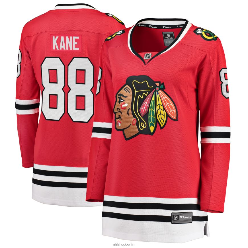 Frauen NHL Chicago Blackhawks Patrick Kane Fanatics-gebrandetes rotes Heim-Ausreißer-Spielertrikot Kleidung BF680T1153