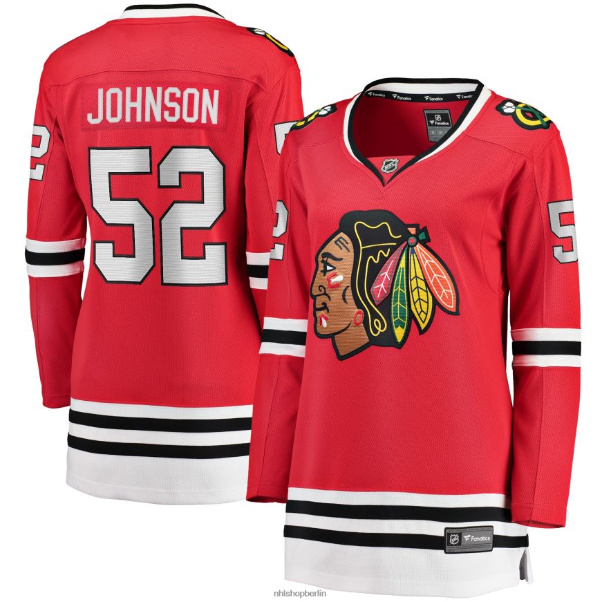 Frauen NHL Chicago Blackhawks Reese Johnson Fanatics-gebrandetes rotes Heim-Ausreißer-Spielertrikot Kleidung BF680T1878