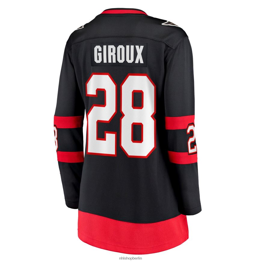 Frauen NHL Claude Giroux Senatoren von Ottawa schwarzes Fanatics-Heimtrikot für abtrünnige Spieler Kleidung BF680T2143