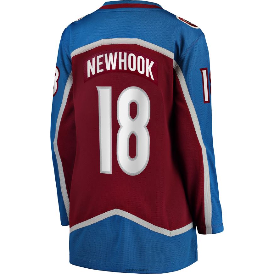 Frauen NHL Colorado Avalanche Alex Newhook Fanatics-Heimtrikot mit Fanatics-Logo in Burgunderrot Kleidung BF680T1428