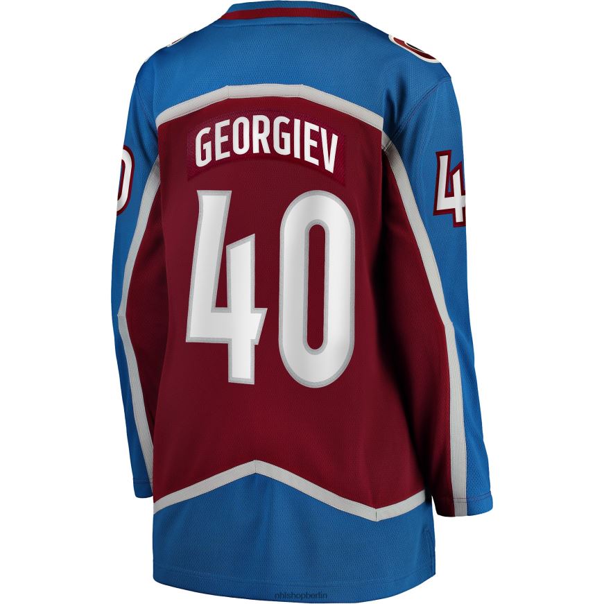 Frauen NHL Colorado Avalanche Alexander Georgiev Fanatics-Heimtrikot mit Branding in Burgund für Breakaway-Spieler Kleidung BF680T338