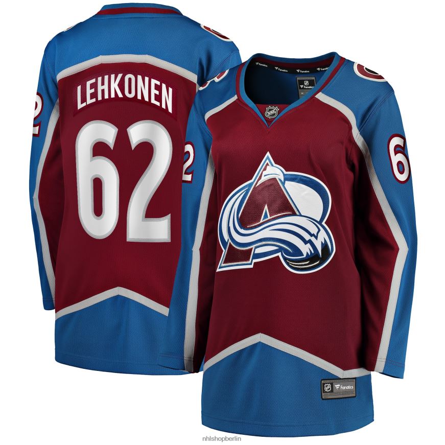 Frauen NHL Colorado Avalanche Artturi Lehkonen Fanatics-Heimtrikot in Burgunderrot Kleidung BF680T1131