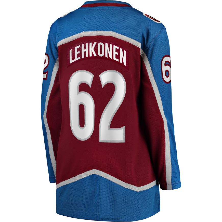 Frauen NHL Colorado Avalanche Artturi Lehkonen Fanatics-Heimtrikot in Burgunderrot Kleidung BF680T1131