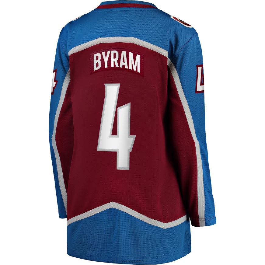 Frauen NHL Colorado Avalanche Bowen Byram Fanatics-Heimtrikot mit Fanatics-Logo in Burgunderrot Kleidung BF680T626