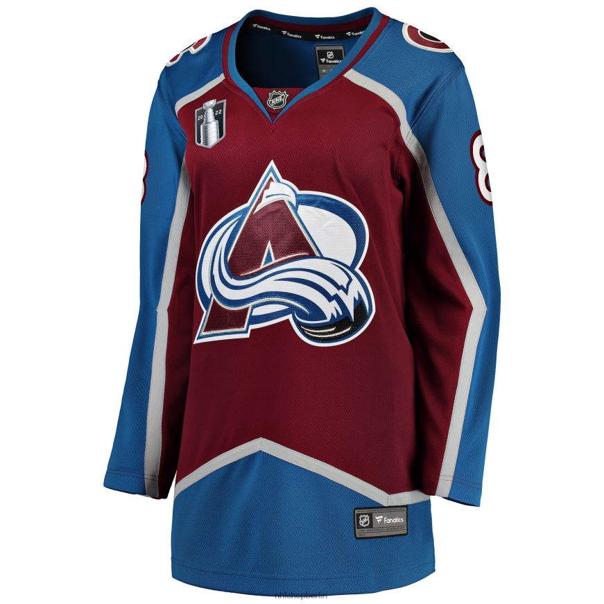 Frauen NHL Colorado Avalanche Cale Makar Fanatics-Heimtrikot mit bordeauxrotem Stanley-Cup-Finale 2022 und Breakaway-Spieler-Trikot Kleidung BF680T82