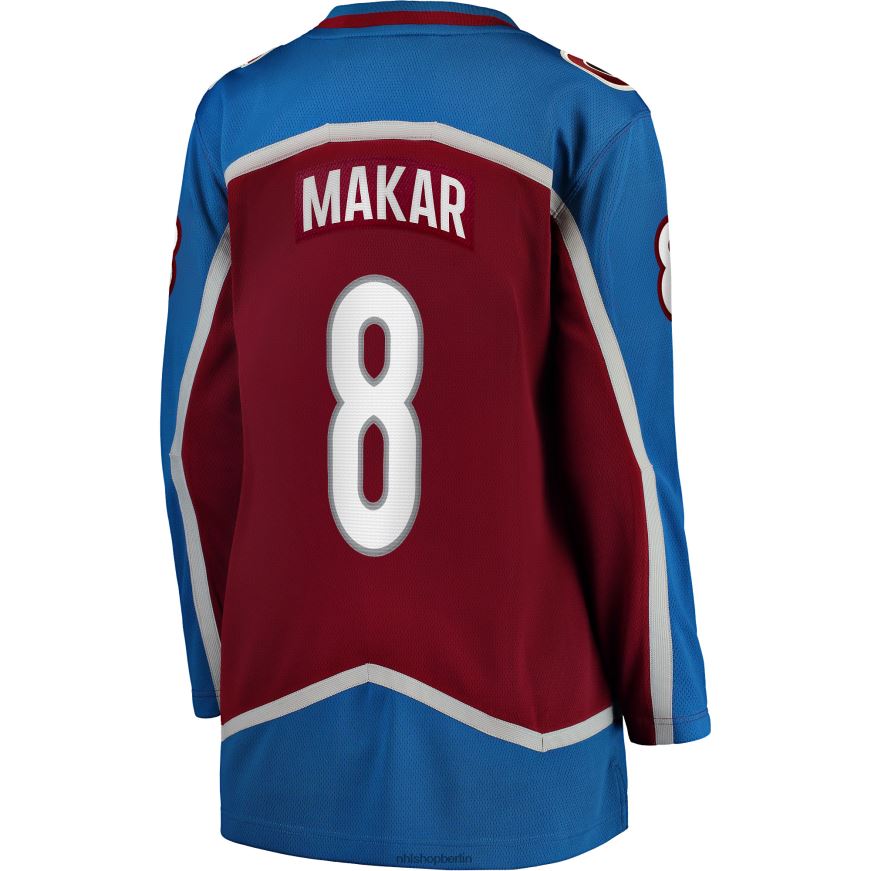 Frauen NHL Colorado Avalanche Cale Makar Fanatics-Heimtrikot mit bordeauxrotem Stanley-Cup-Finale 2022 und Breakaway-Spieler-Trikot Kleidung BF680T82