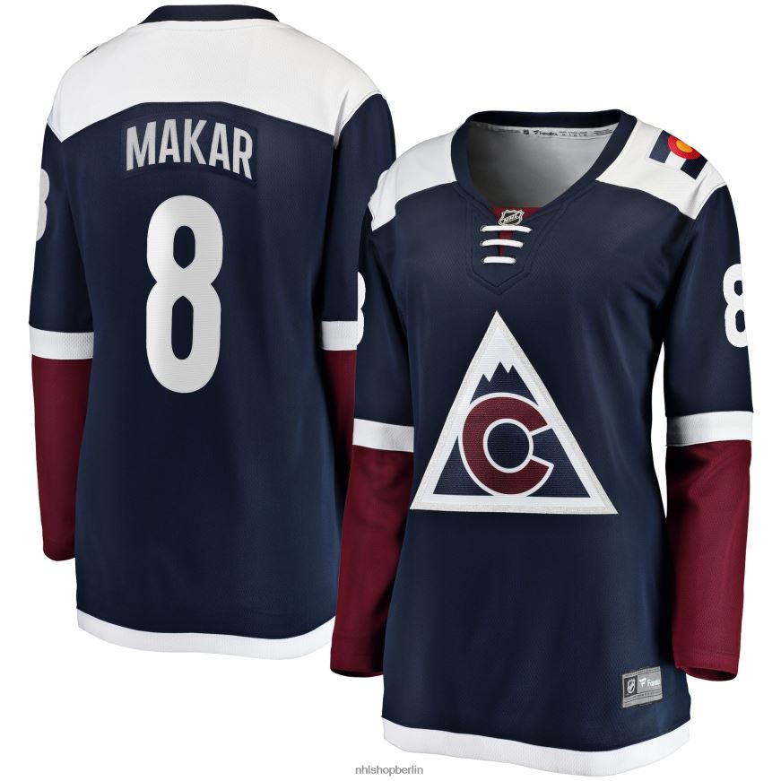 Frauen NHL Colorado Avalanche Cale Makar Fanatics-Marken-Marineblaues alternatives Premier-Breakaway-Spielertrikot Kleidung BF680T33