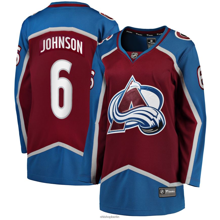 Frauen NHL Colorado Avalanche Erik Johnson Fanatics-Heimtrikot für Ausreißer in Burgunderrot Kleidung BF680T1305