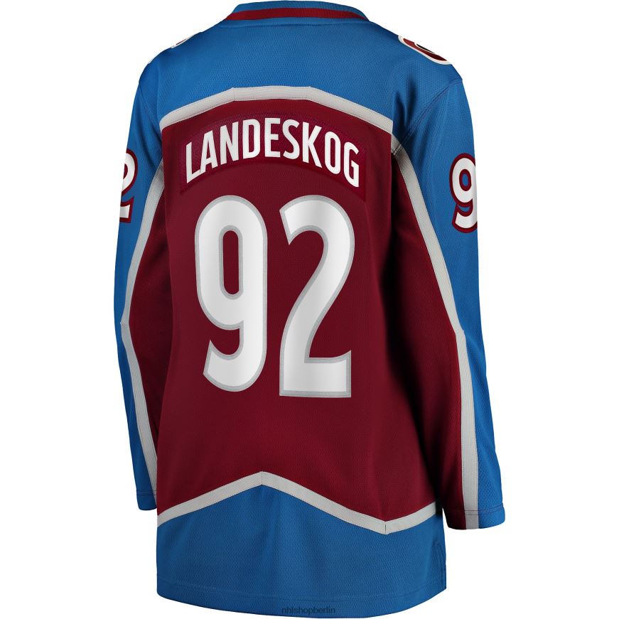 Frauen NHL Colorado Avalanche Gabriel Landeskog Fanatics-Heimtrikot mit Premier-Breakaway-Spieler-Logo in Burgunderrot Kleidung BF680T1174