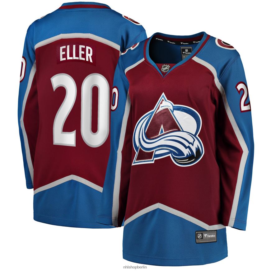 Frauen NHL Colorado Avalanche Lars Eller Fanatics-Heimtrikot in Burgunderrot Kleidung BF680T2237