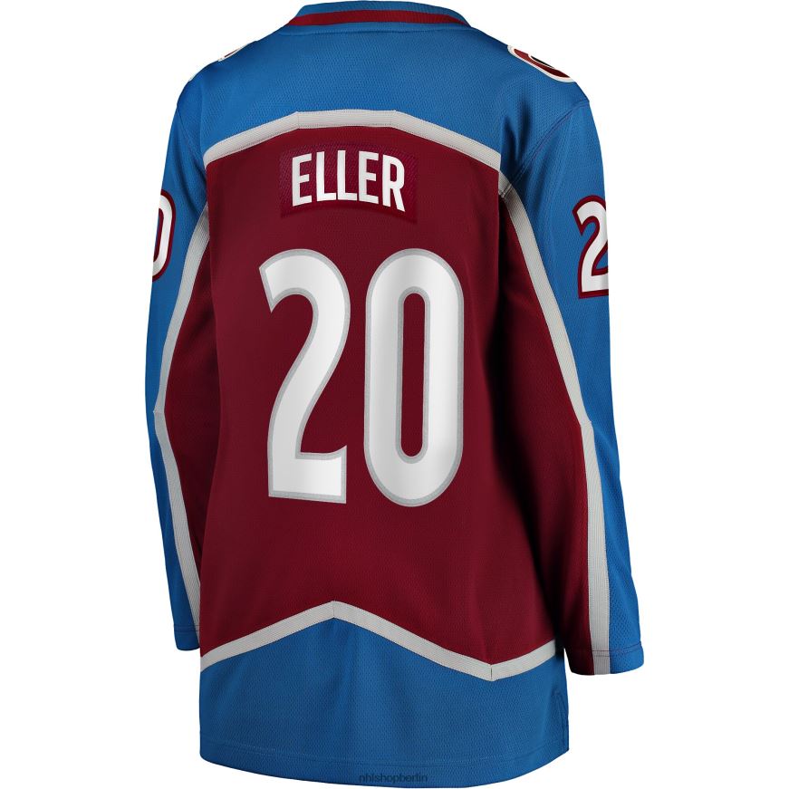 Frauen NHL Colorado Avalanche Lars Eller Fanatics-Heimtrikot in Burgunderrot Kleidung BF680T2237