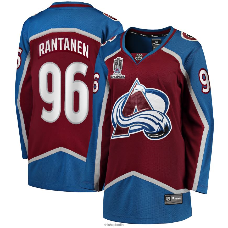 Frauen NHL Colorado Avalanche Mikko Rantanen Fanatics Branded Burgundy Home 2022 Stanley Cup Champions Breakaway-Spielertrikot Kleidung BF680T598