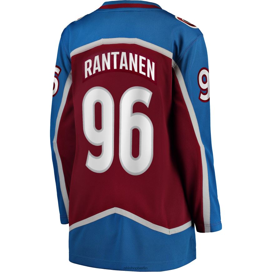 Frauen NHL Colorado Avalanche Mikko Rantanen Fanatics Branded Burgundy Home 2022 Stanley Cup Champions Breakaway-Spielertrikot Kleidung BF680T598