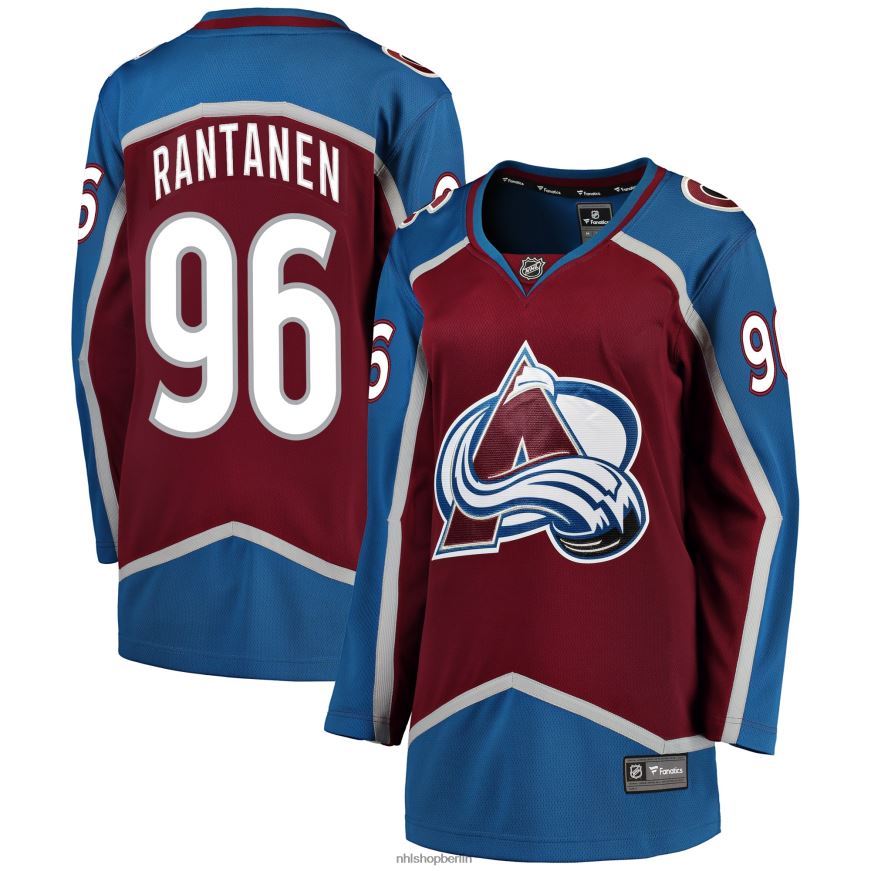 Frauen NHL Colorado Avalanche Mikko Rantanen Fanatics-gebrandetes burgunderfarbenes Breakaway-Spielertrikot Kleidung BF680T1450