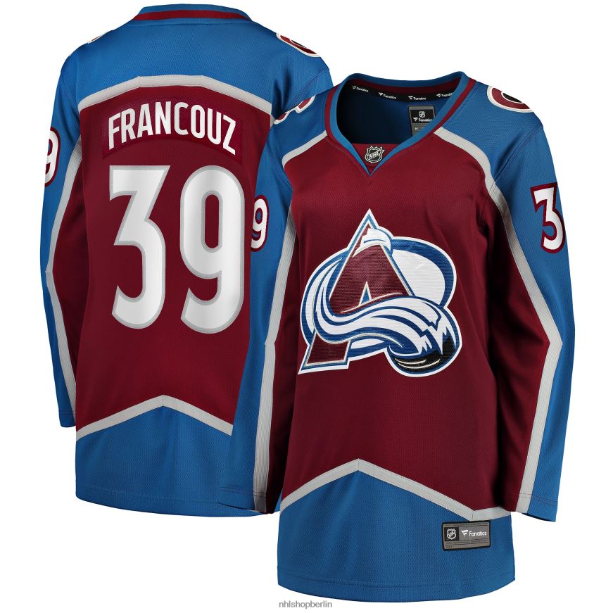 Frauen NHL Colorado Avalanche Pavel Francouz-Fanatiker-Heimtrikot für Ausreißer in Burgunderrot Kleidung BF680T1042