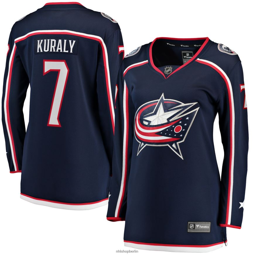 Frauen NHL Columbia Blue Jacken Sean Kuraly Fanatics-Heimtrikot für Ausreißer in Marineblau Kleidung BF680T972