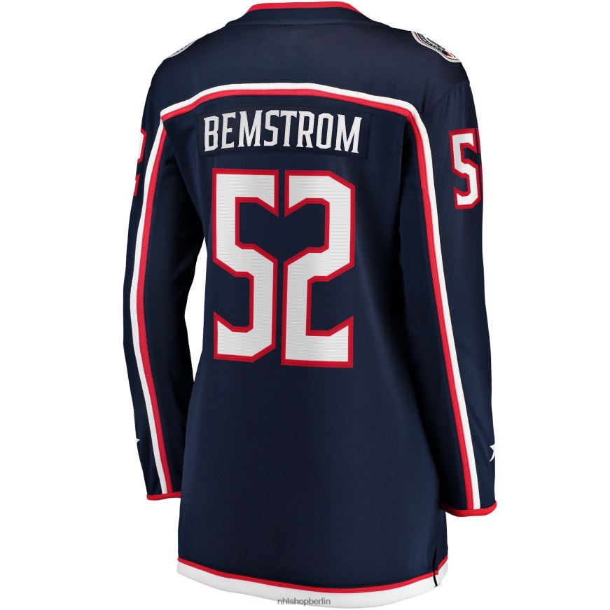 Frauen NHL Columbia Blue Jackets Emil Bemstrom Fanatics-Heimtrikot für Ausreißer in Marineblau Kleidung BF680T2227