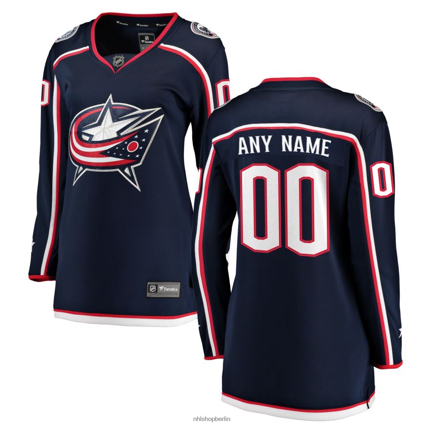 Frauen NHL Columbia Blue Jackets Fanatics Branded Navy Home Breakaway Custom Jersey Kleidung BF680T914