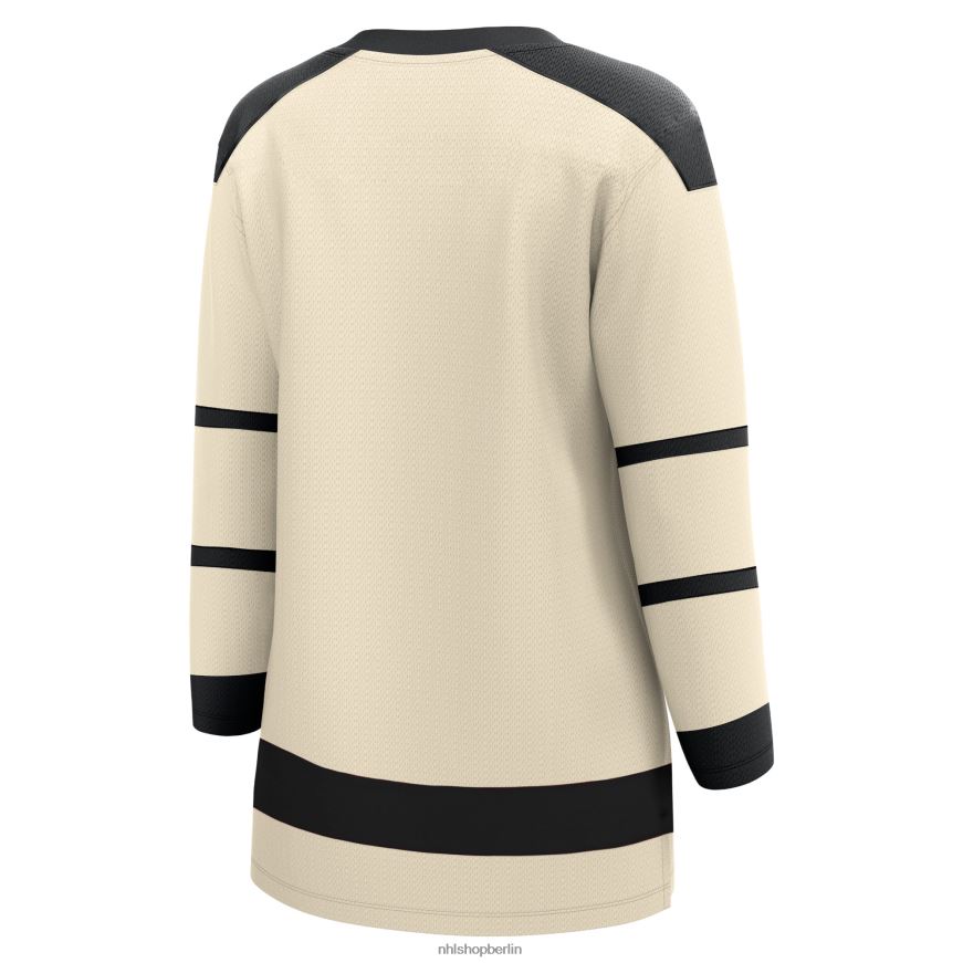 Frauen NHL Cremefarbenes 2023 Winter-Klassiker-Rohling-Trikot der Pittsburgh Penguins mit Fanatics-Logo Kleidung BF680T497