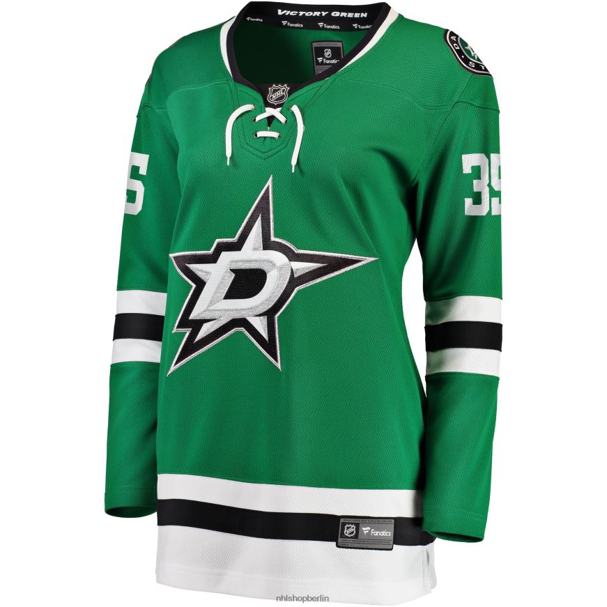 Frauen NHL Dallas Stars Anton Khudobin Fanatics-Branding-Kelly-Green-Heimtrikot für abtrünnige Spieler Kleidung BF680T1853