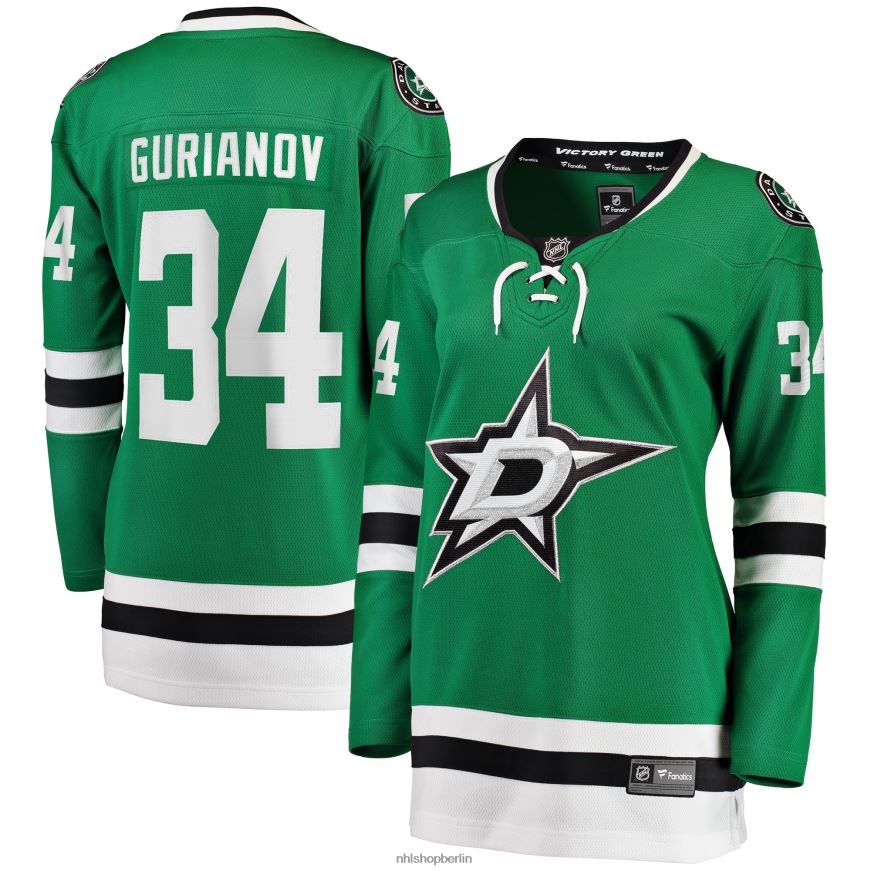 Frauen NHL Dallas Stars Denis Gurianov Fanatics Branded Kelly Green Home Breakaway-Spielertrikot Kleidung BF680T1854