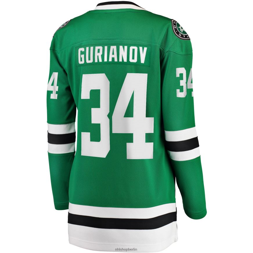 Frauen NHL Dallas Stars Denis Gurianov Fanatics Branded Kelly Green Home Breakaway-Spielertrikot Kleidung BF680T1854