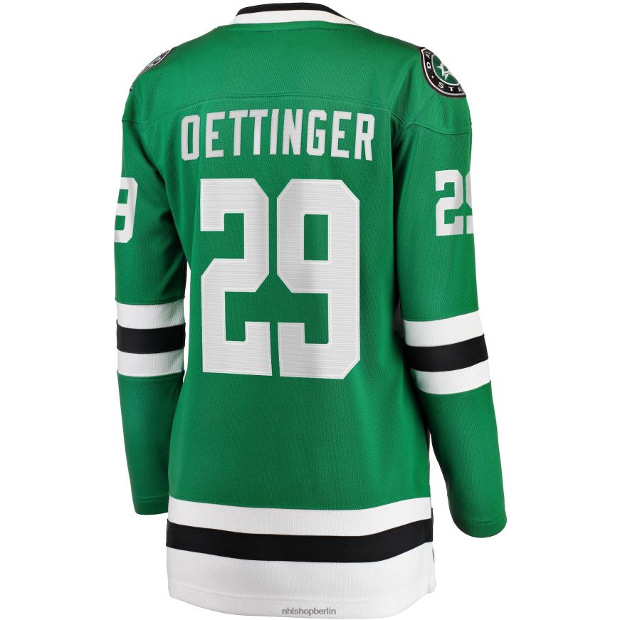 Frauen NHL Dallas Stars Jake Oettinger Fanatics-Branding-Kelly-Green-Heimtrikot für Breakaway-Spieler Kleidung BF680T311