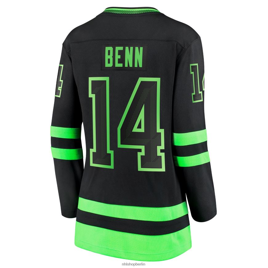 Frauen NHL Dallas Stars Jamie Benn Fanatics gebrandetes schwarzes 2020/21 alternatives Premier Breakaway-Spielertrikot Kleidung BF680T148