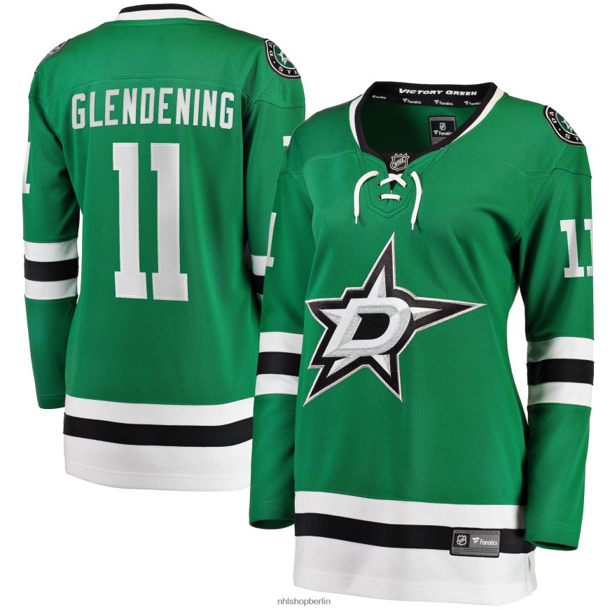 Frauen NHL Dallas Stars Luke Glendening Fanatics-Heimtrikot mit Kelly Green-Logo für Breakaway-Spieler Kleidung BF680T1850