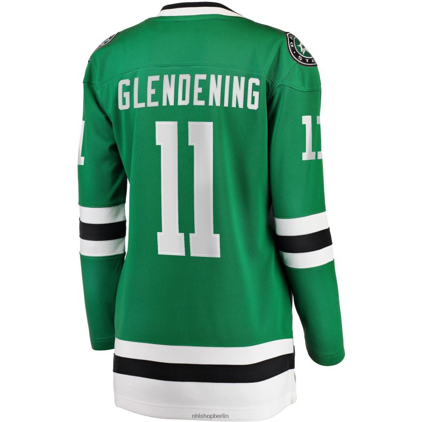 Frauen NHL Dallas Stars Luke Glendening Fanatics-Heimtrikot mit Kelly Green-Logo für Breakaway-Spieler Kleidung BF680T1850