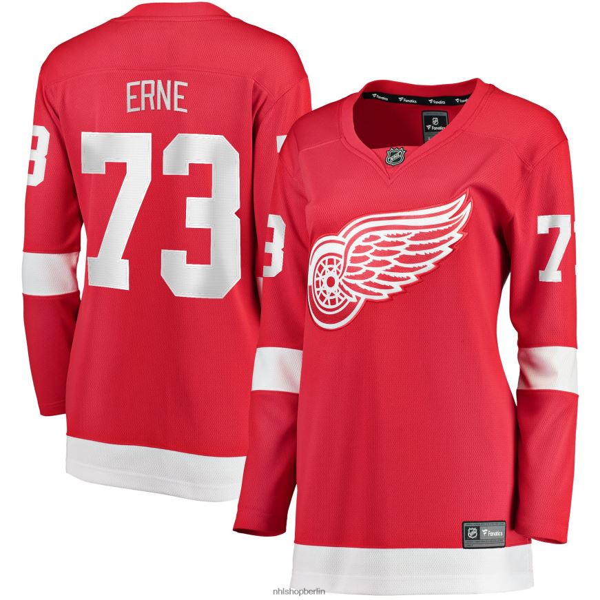 Frauen NHL Detroit Red Wings Adam Erne Fanatics-gebrandetes rotes Home-Breakaway-Spielertrikot Kleidung BF680T1895