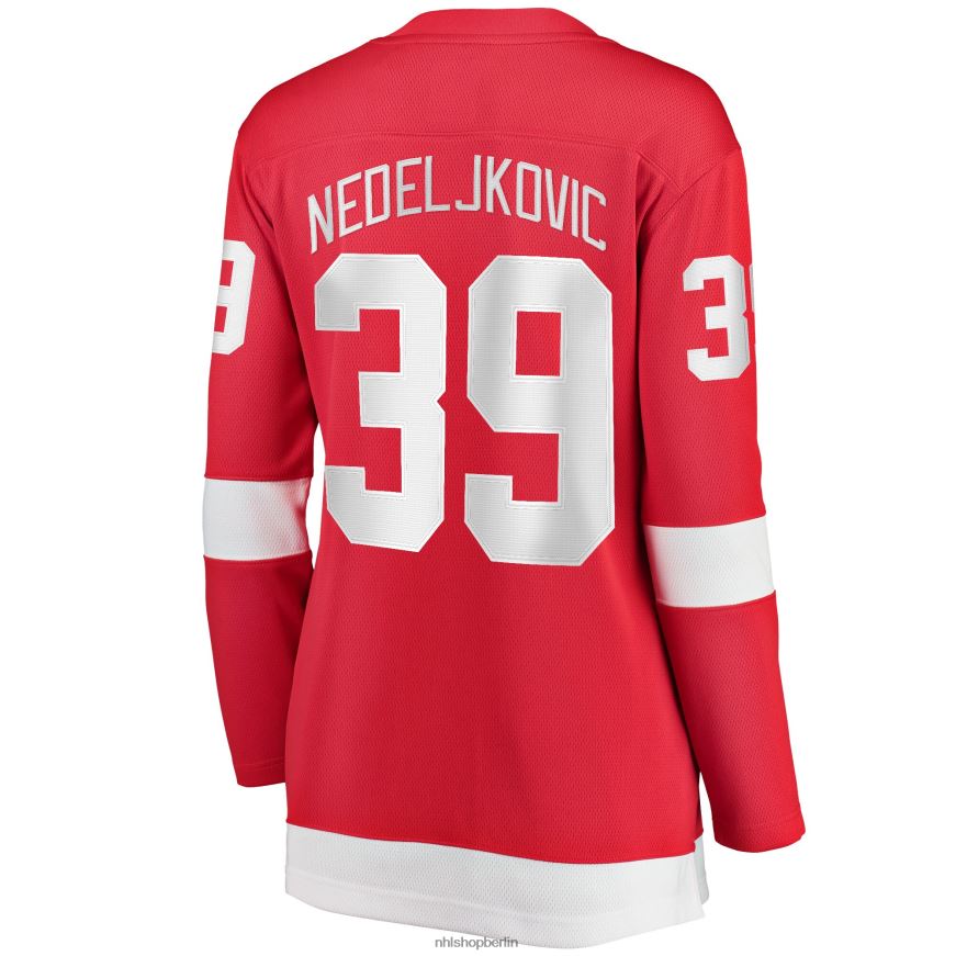 Frauen NHL Detroit Red Wings Alex Nedeljkovic Fanatics-gebrandetes rotes Home-Breakaway-Spielertrikot Kleidung BF680T2175