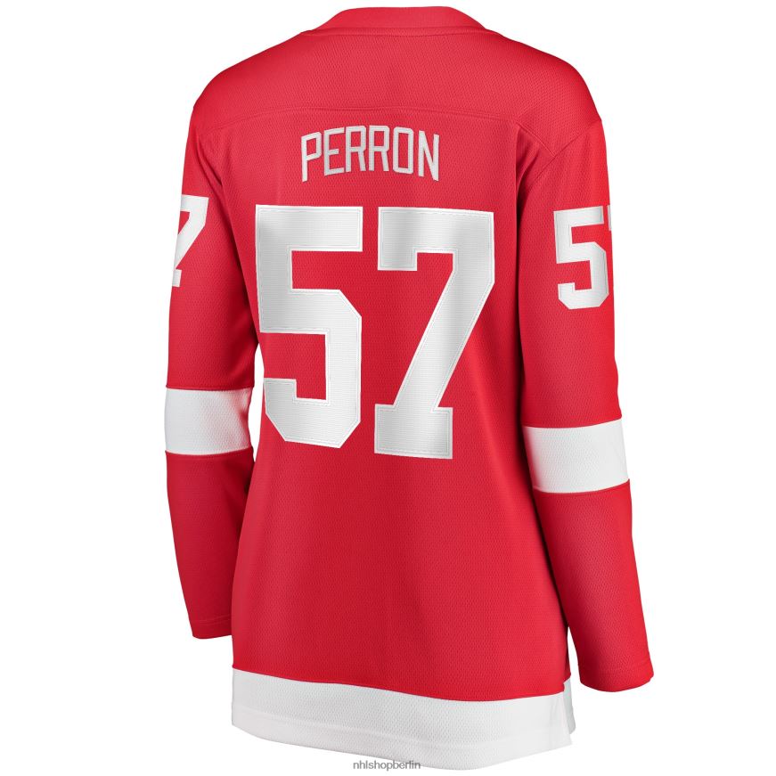 Frauen NHL Detroit Red Wings David Perron Fanatics-gebrandetes rotes Home-Breakaway-Spielertrikot Kleidung BF680T1634