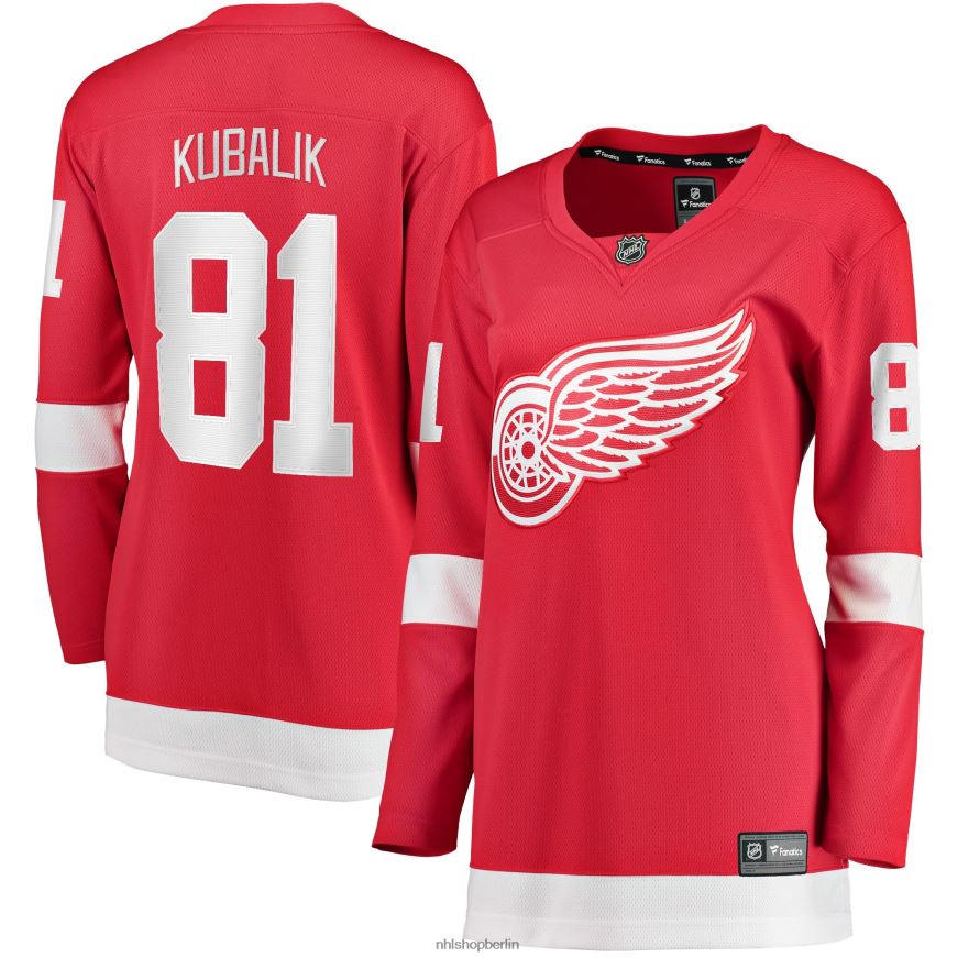 Frauen NHL Detroit Red Wings Dominik Kubalik Fanatics-gebrandetes rotes Home-Breakaway-Spielertrikot Kleidung BF680T1769