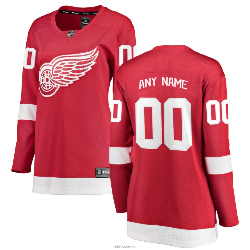 Frauen NHL Detroit Red Wings Fanatics-gebrandetes rotes Home-Breakaway-Trikot nach Maß Kleidung BF680T632