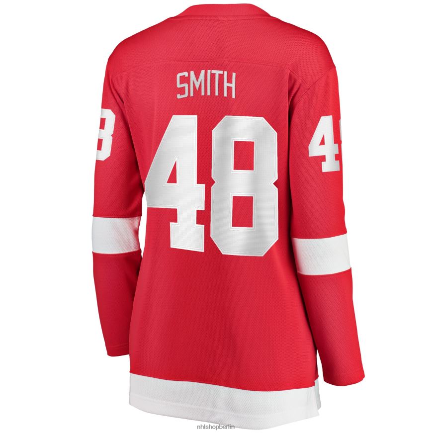 Frauen NHL Detroit Red Wings Givani Smith Fanatics-gebrandetes rotes Home-Breakaway-Spielertrikot Kleidung BF680T2369