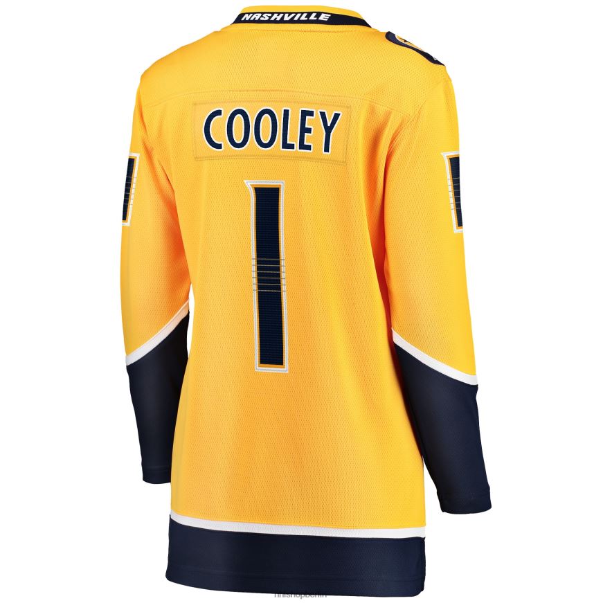 Frauen NHL Devin Cooley Fanatics-Heimtrikot der Nashville Predators in Gold Kleidung BF680T2132