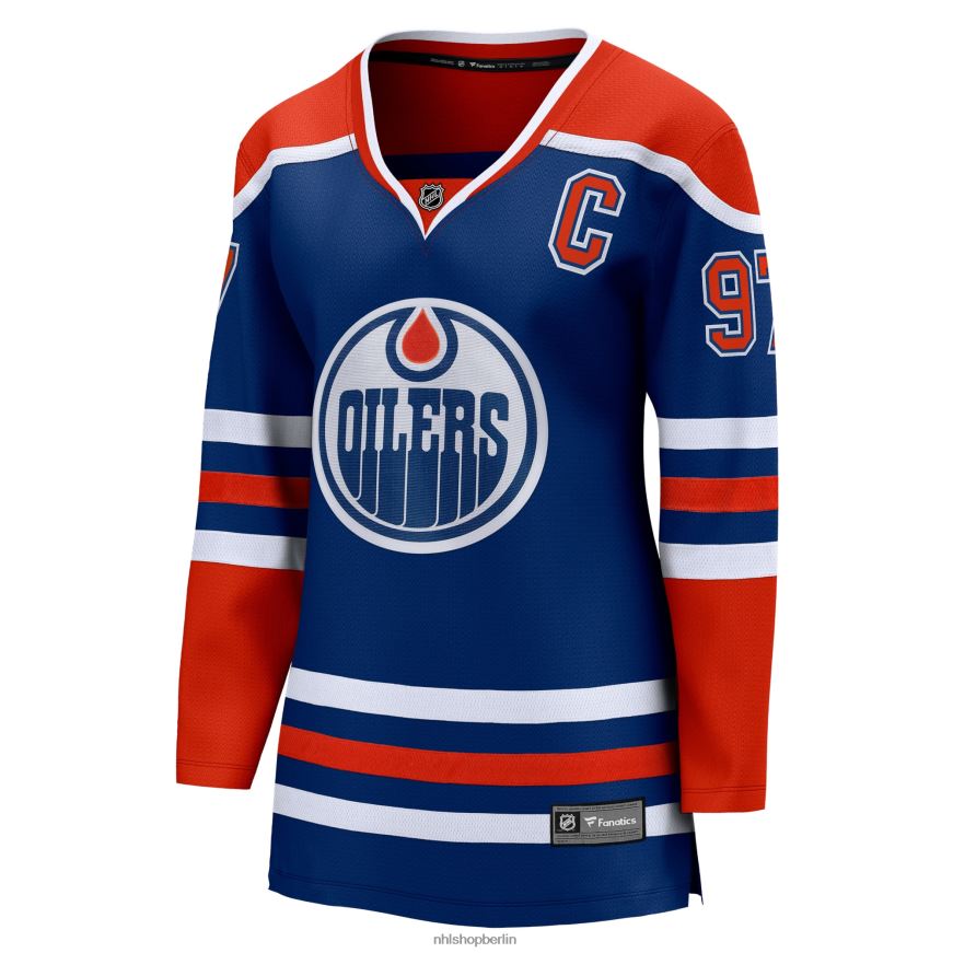 Frauen NHL Edmonton Oilers Connor McDavid Fanatics-Trikot für Premier-Breakaway-Spieler mit königlichem Home-Logo Kleidung BF680T511