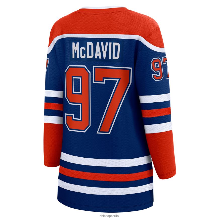 Frauen NHL Edmonton Oilers Connor McDavid Fanatics-Trikot für Premier-Breakaway-Spieler mit königlichem Home-Logo Kleidung BF680T511