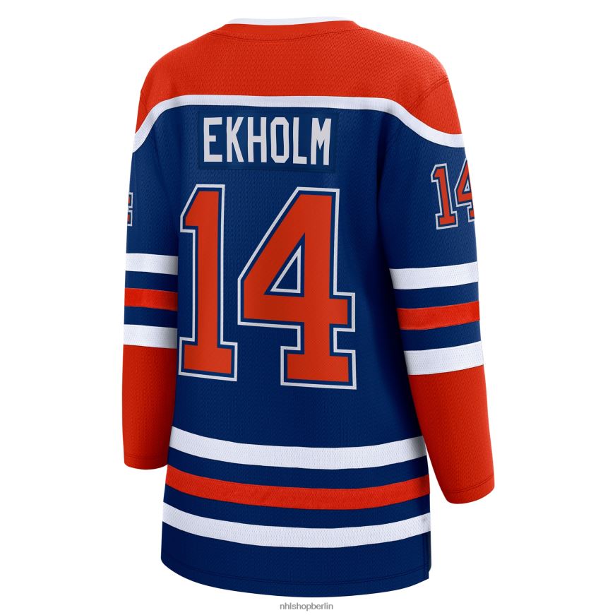 Frauen NHL Edmonton Oilers Mattias Ekholm-Fanatiker-Heimtrikot mit Fanatics-Logo der Royals Kleidung BF680T1152