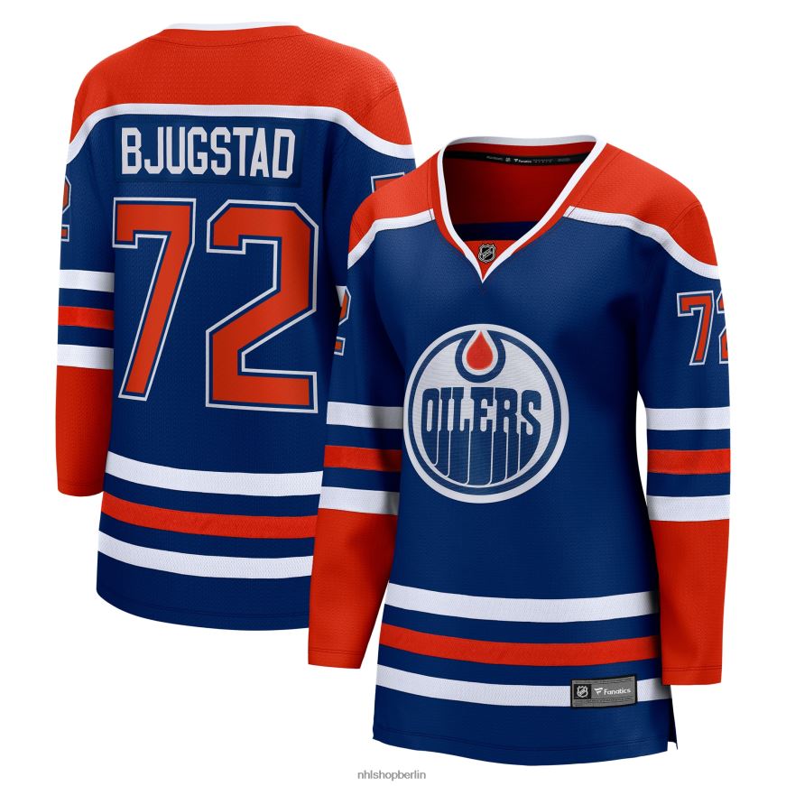 Frauen NHL Edmonton Oilers Nick Bjugstad Fanatics-gebrandetes königliches Breakaway-Heimtrikot Kleidung BF680T1342